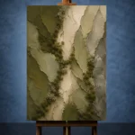 Forest Floor Olive Layers Wabi Sabi Wall Art Canvas Print - Image 2