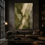 Forest Floor Olive Layers Wabi Sabi Wall Art Canvas Print - Image 4