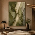 Forest Floor Olive Layers Wabi Sabi Wall Art Canvas Print - Image 5