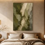 Forest Floor Olive Layers Wabi Sabi Wall Art Canvas Print - Image 6