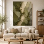 Forest Floor Olive Layers Wabi Sabi Wall Art Canvas Print - Image 7