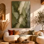 Forest Floor Olive Layers Wabi Sabi Wall Art Canvas Print - Image 8