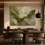 Olive Sage Organic Moss Textures Wabi Sabi Wall Art Canvas Print - Image 4