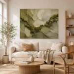 Olive Sage Organic Moss Textures Wabi Sabi Wall Art Canvas Print - Image 7