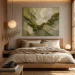 Olive Sage Organic Moss Textures Wabi Sabi Wall Art Canvas Print - Image 8