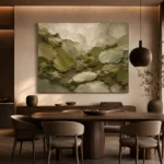 Ancient Stone Moss Textures Wabi Sabi Wall Art Canvas Print - Image 4