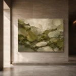 Ancient Stone Moss Textures Wabi Sabi Wall Art Canvas Print - Image 5