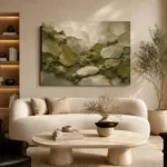 Ancient Stone Moss Textures Wabi Sabi Wall Art Canvas Print - Image 6