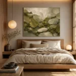 Ancient Stone Moss Textures Wabi Sabi Wall Art Canvas Print - Image 8