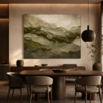 Flowing Moss Earth Layers Wabi Sabi Wall Art Canvas Print - Image 4
