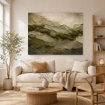 Flowing Moss Earth Layers Wabi Sabi Wall Art Canvas Print - Image 7