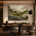 Woodland Moss Stone Layers Wabi Sabi Wall Art Canvas Print - Image 4