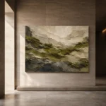 Woodland Moss Stone Layers Wabi Sabi Wall Art Canvas Print - Image 5