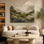 Woodland Moss Stone Layers Wabi Sabi Wall Art Canvas Print - Image 6