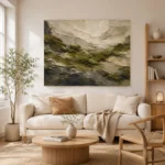 Woodland Moss Stone Layers Wabi Sabi Wall Art Canvas Print - Image 7