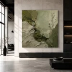 Olive Sage Moss Textures Wabi Sabi Wall Art Canvas Print - Image 5
