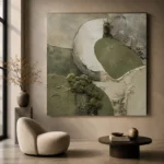 Sage Olive Moss Wabi Sabi Wall Art Canvas Print - Image 6