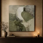 Sage Olive Moss Wabi Sabi Wall Art Canvas Print - Image 7