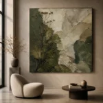 Deep Olive Botanical Wabi Sabi Wall Art Canvas Print - Image 6