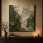 Deep Olive Botanical Wabi Sabi Wall Art Canvas Print - Image 7