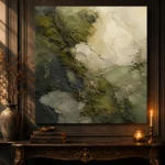 Olive Forest Floor Wabi Sabi Wall Art Canvas Print - Image 4