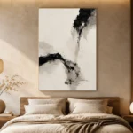 Black Ink Minimal Wabi Sabi Wall Art Canvas Print - Image 6