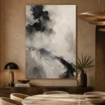 Charcoal Ink Wash Wabi Sabi Wall Art Canvas Print - Image 5