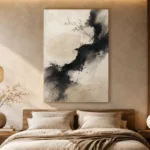 Japanese Ink Flow Wabi Sabi Wall Art Canvas Print - Image 6