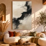 Japanese Ink Flow Wabi Sabi Wall Art Canvas Print - Image 8