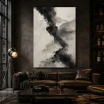 Ancient Ink Form Wabi Sabi Wall Art Canvas Print - Image 4