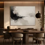 Minimal Ink Flow Wabi Sabi Wall Art Canvas Print - Image 4