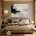 Minimal Ink Flow Wabi Sabi Wall Art Canvas Print - Image 8