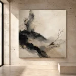 Minimal Ink Balance Wabi Sabi Wall Art Canvas Print - Image 3