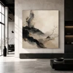 Minimal Ink Balance Wabi Sabi Wall Art Canvas Print - Image 5