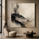 Minimal Ink Balance Wabi Sabi Wall Art Canvas Print - Image 6