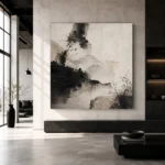 Japanese Ink Shape Wabi Sabi Wall Art Canvas Print - Image 5