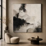 Japanese Ink Shape Wabi Sabi Wall Art Canvas Print - Image 6