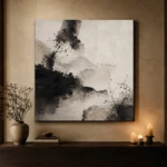 Japanese Ink Shape Wabi Sabi Wall Art Canvas Print - Image 7
