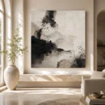Japanese Ink Shape Wabi Sabi Wall Art Canvas Print - Image 8