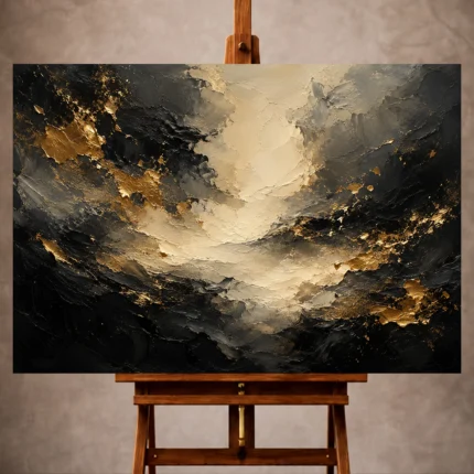 Black & Gold Wall Art wall art print for elegant interiors