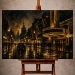 Black & Gold Wall Art wall art print for elegant interiors