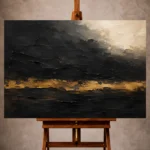 Black & Gold Wall Art wall art print for elegant interiors