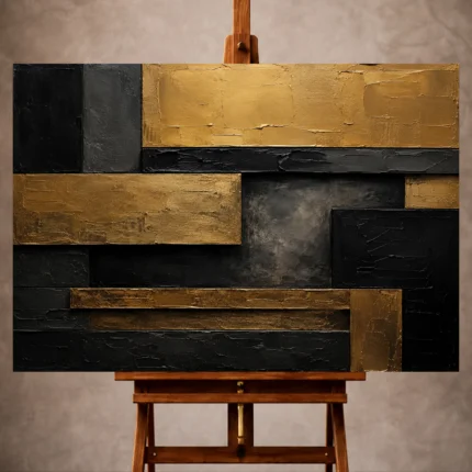 Black & Gold Wall Art wall art print for elegant interiors