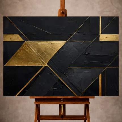Black & Gold Wall Art wall art print for elegant interiors