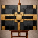 Black & Gold Wall Art wall art print for elegant interiors