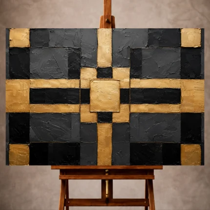 Black & Gold Wall Art wall art print for elegant interiors