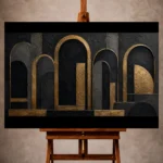 Black & Gold Wall Art wall art print for elegant interiors