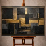 Black & Gold Wall Art wall art print for elegant interiors
