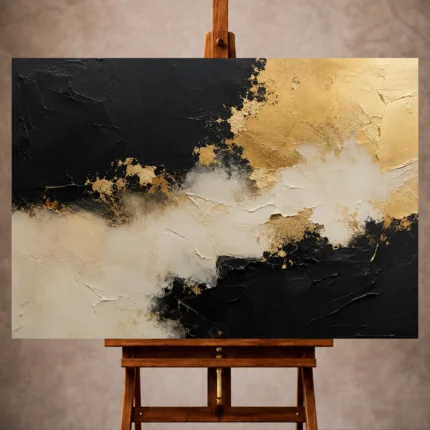 Black & Gold Wall Art wall art print for elegant interiors