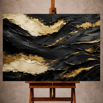 Black & Gold Wall Art wall art print for elegant interiors